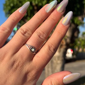 STARLIGHT - cat eye rainbow chrome press on nails acrylic fake false gel