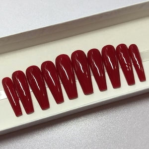 Red Press On Nails | Glue on nails False nails Spring Summer nails