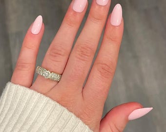 BALLET PINK - pastel light baby press on nails gel acrylic