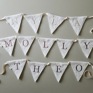 Personalised Boucle Bunting | Bunting | Boucle Nursery Bunting | Personalised Nursery Bunting | Nursery Decor | Baby Shower Gift | Baby Gift