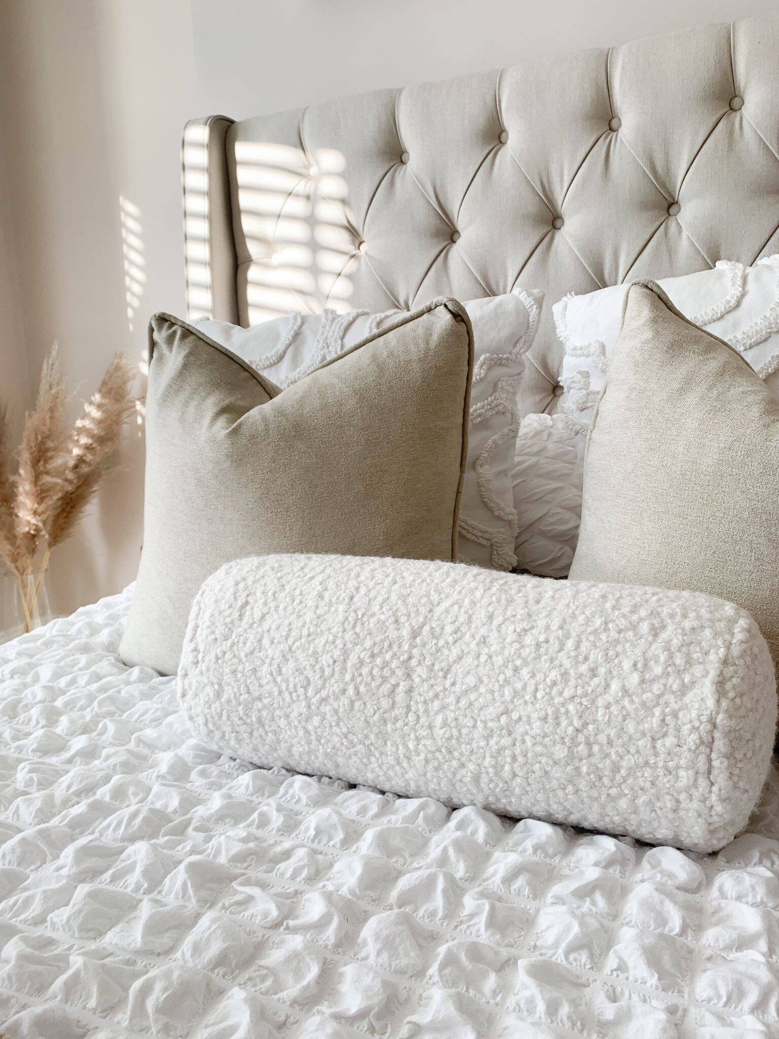 Boucle Bolster Cushion Bolster Cushion Boucle Cushion Etsy UK