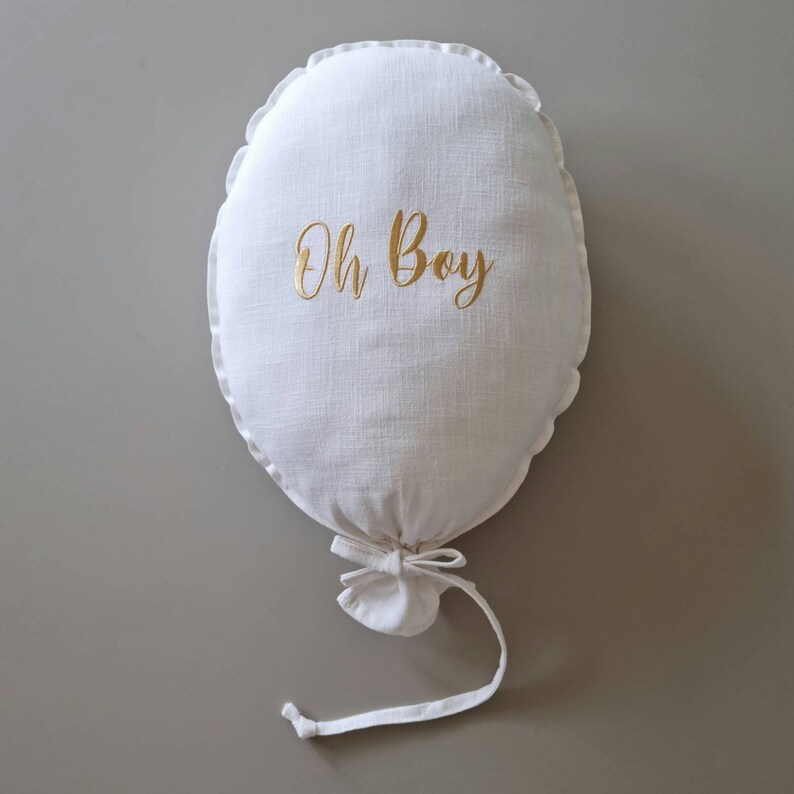 Baby Announcement Balloons Boucle Balloon Linen Balloon Etsy