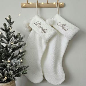 Personalised Boucle Christmas Stocking | Personalised Christmas Stockings | Stocking | Boucle Stocking | Christmas Gift | Family Stockings