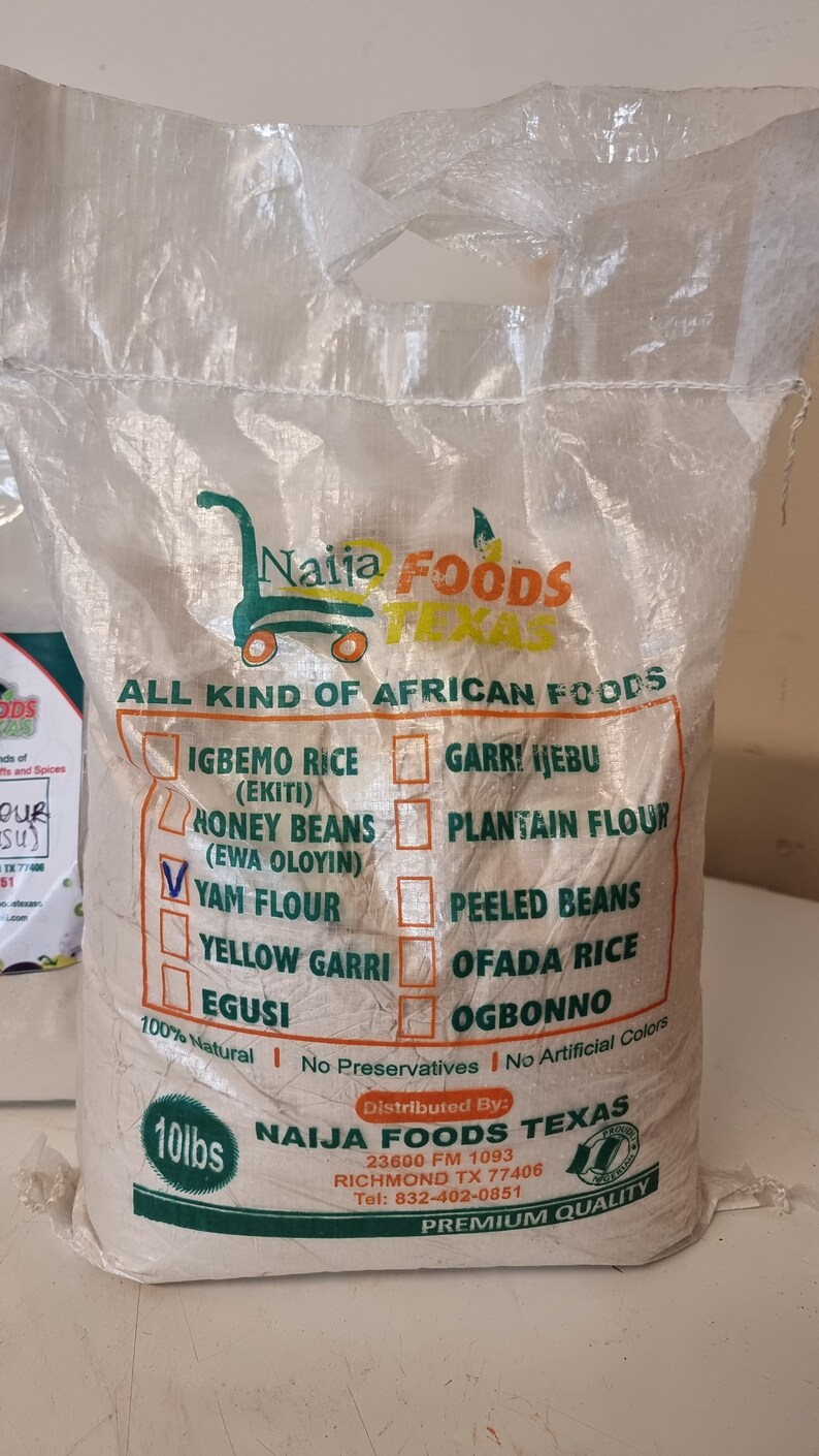 BOJ Foods Undiluted Yam Flour (Elubo / Amala) – 4lbs Bag, Gluten-Free Nigerian Pantry Staple
