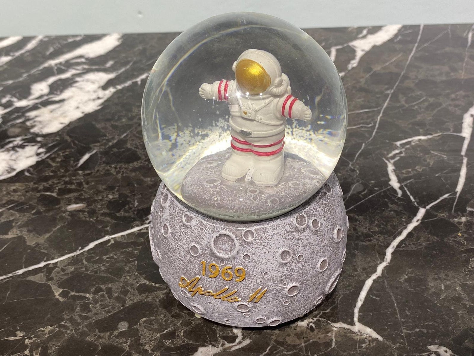 Apollo 11 snow globeelectric snow globeilluminated snow Etsy