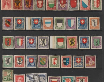 Switzerland Mint Pro Juventute Briefmarkensammlung 1919-1957, fast vollständig