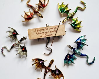 Personalised Large Dragon Magnetic Needle Keeper Minder Holder Custom