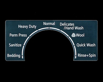 Samsung Model WF330ANB Washer Sticker Label / Decal  - for Control Panel - Waterproof