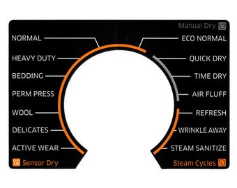 Samsung Model DV45K6500EV & DV45K6500GV Dryer Sticker Label / Decal  - for Control Panel - Waterproof
