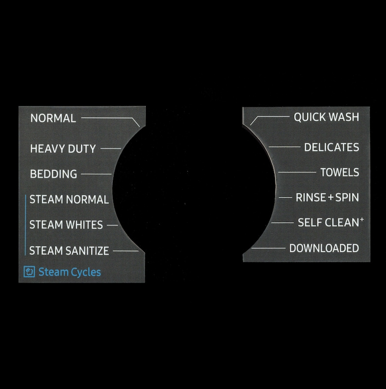 Washing Machine Inner Sticker Samsung Model WF45B6300AP Washer Sticker Labels / Decals - for Control ...
