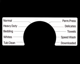 LG Model WM3500HWA Washer Sticker Label / Decal  - for center Control Panel - Waterproof