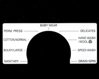 LG Model WM3455HW Washer Sticker Label / Decal  - for center Control Panel - Waterproof