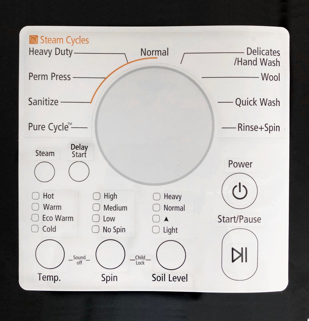 Samsung Model WF365BTBGWR Washer Sticker Sheet Labels / Decals - for ...