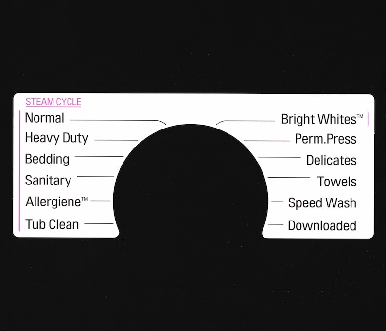 LG Model WM3700HWA Washer Sticker Label / Decal - for Center Control ...