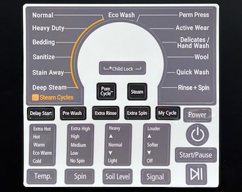 Samsung Model WF45T6000AW Washer Sticker Sheet Labels / Decals | Etsy