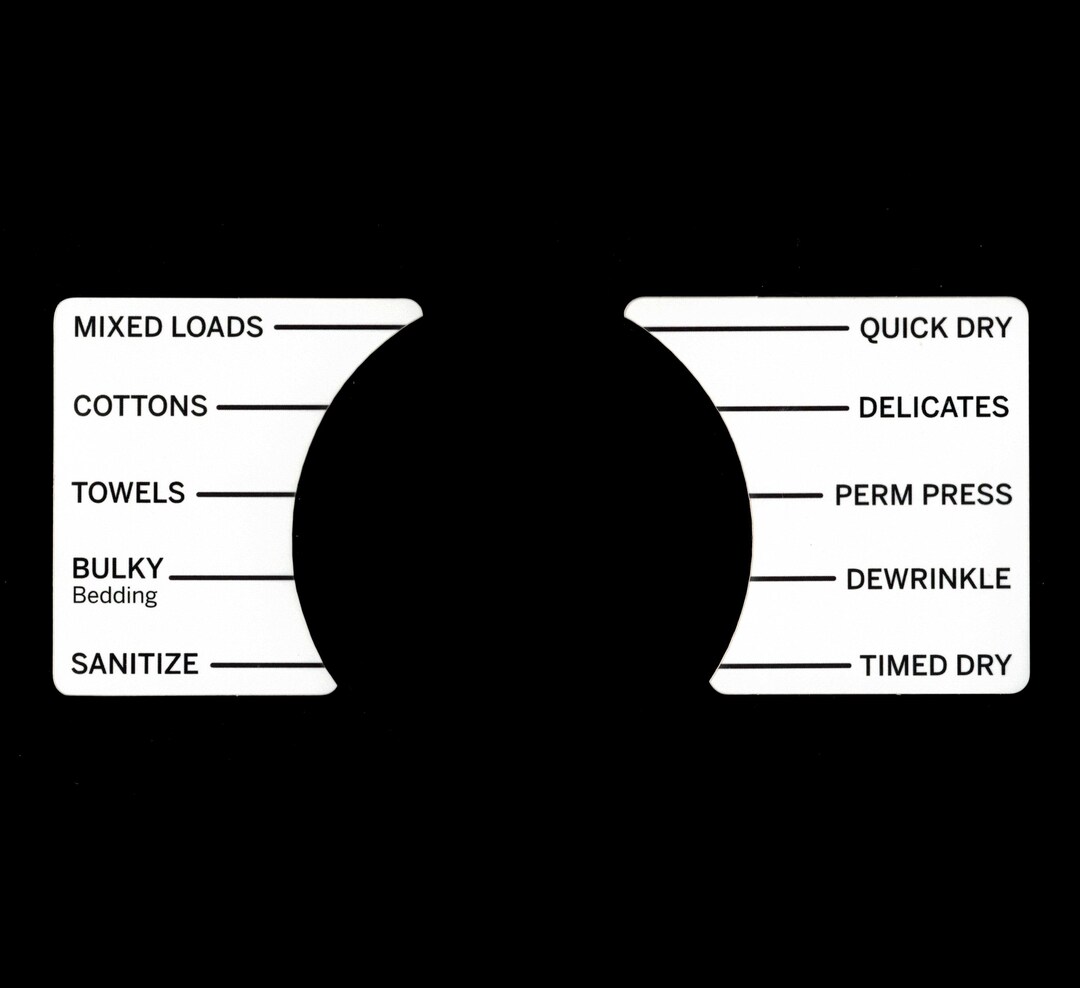 GE Model GFD55ESSNWW Dryer Sticker Label / Decal - for Control Panel ...