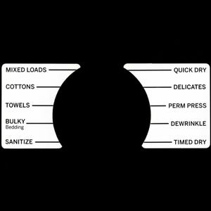 GE Model GFD55ESSNWW Dryer Sticker Label / Decal  - for Control Panel - Waterproof