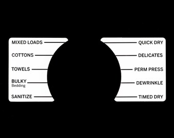 GE Model GFD55ESSNWW Dryer Sticker Label / Decal  - for Control Panel - Waterproof