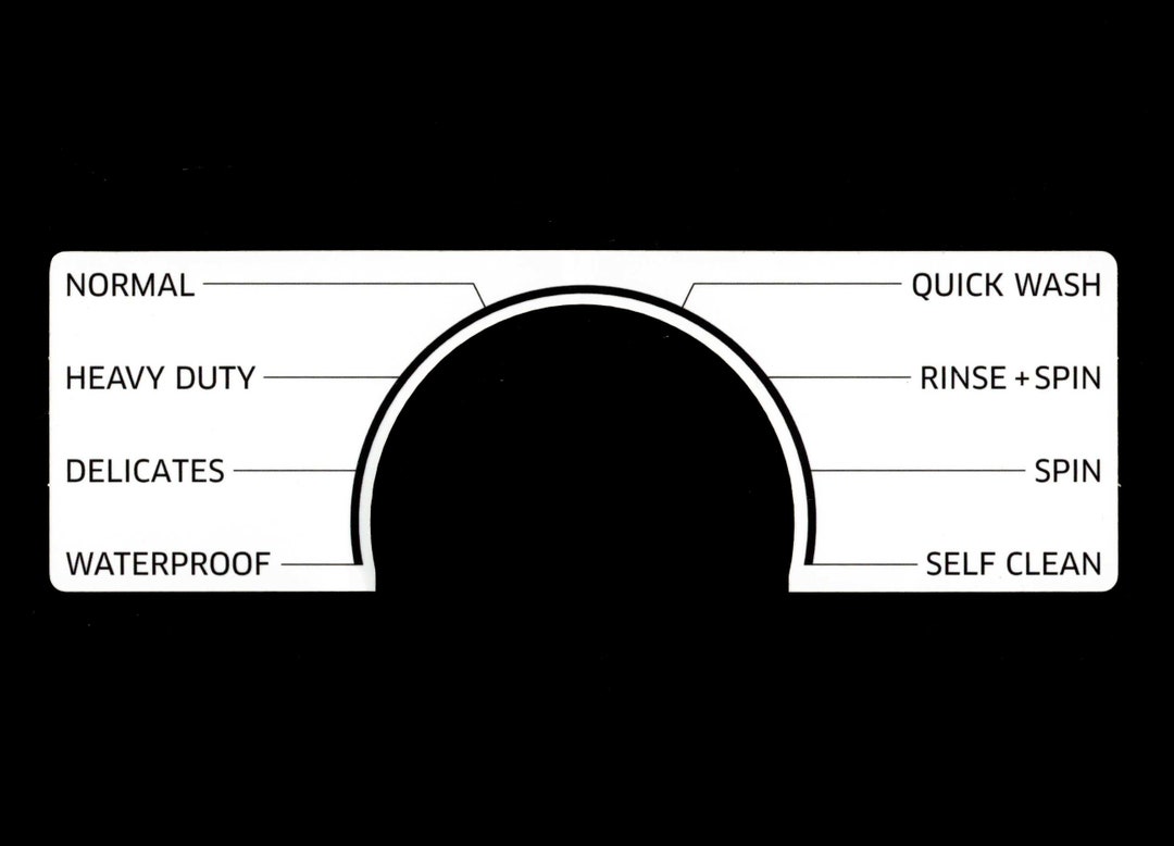 Samsung Model WA40J3000AW Washer Sticker Label / Decal - for Control ...