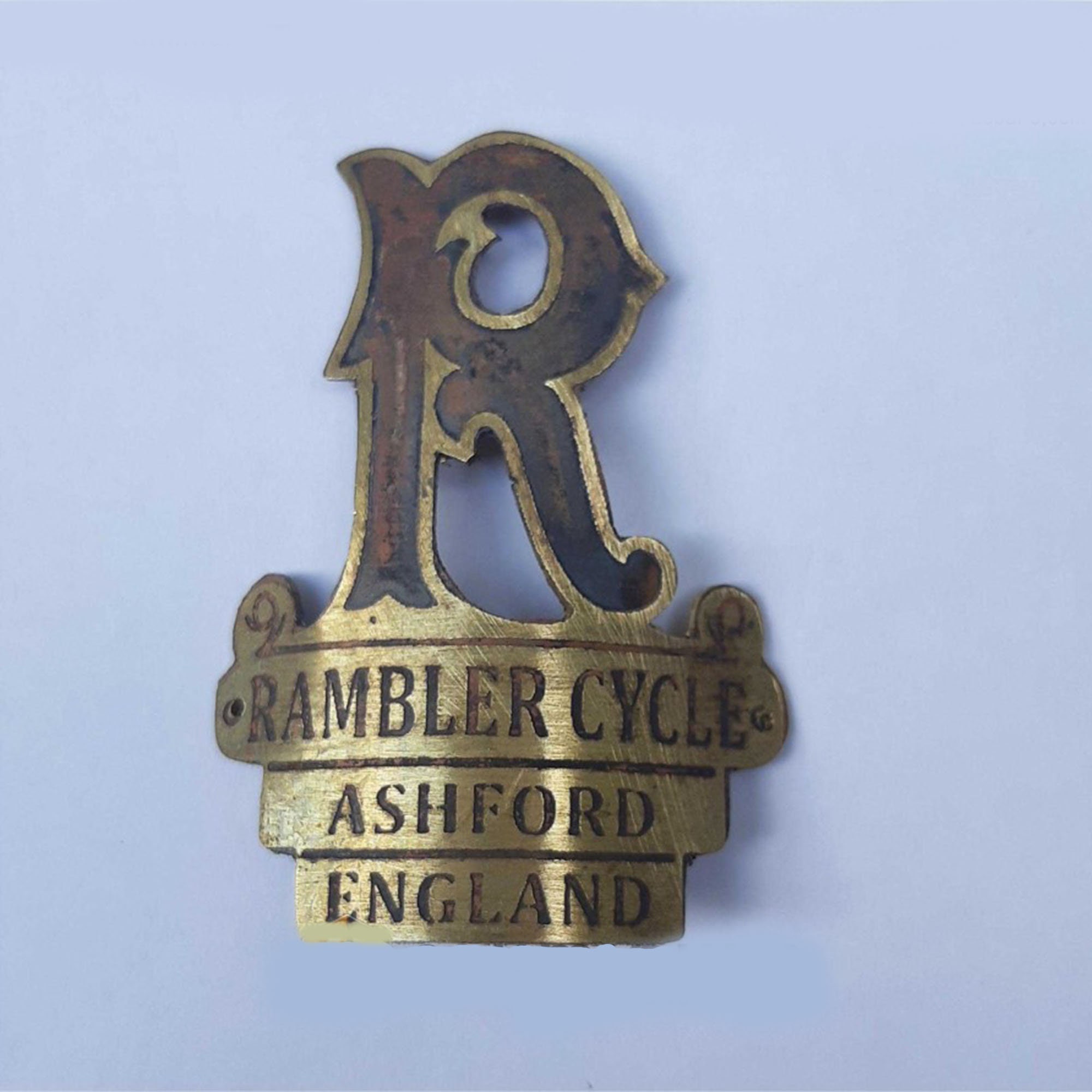 ■　戦前　ラッジ自転車　社章バッジ　RUDGE BICYCLE　ヴィンテージ メダル マーク 旧車 二輪車 ラッヂ自転車 エンブレム パーツ バッチ □ 戦前 ラッジ自転車 社章バッジ RUDGE BICYCLE ヴィンテージ