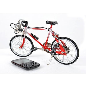 Miniature Racing Bike, Vintage Metal Art Bicycle Sculpture, Racing Bicycle, Cyclist Decor