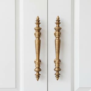 MINARET Brass Door Pull, Brass Door Handle, Antique Door Knob, Large Door Handle, Main Door Handle, Entry Door Handle 13.38 Inches [DH123]