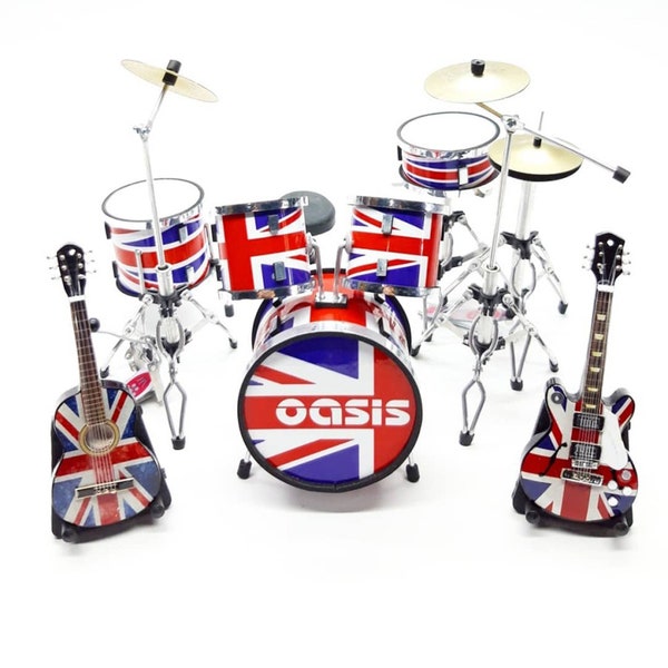Miniature Guitar and Drums Double Bass Oasis Perfect for Table Decoration Or Music Gifts