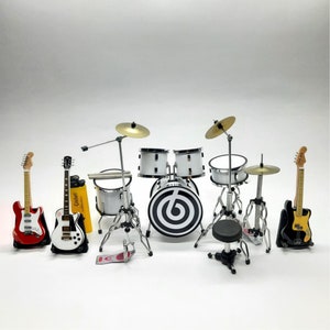 Day6 Miniature Drum and Guitars for Display and Gift for Table Decoration Or Music Gifts | Korean Pop Rock Band Gifts