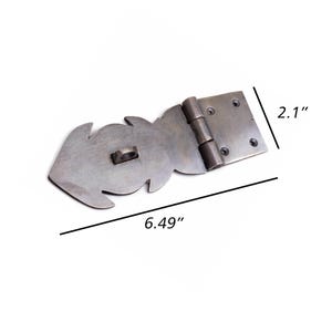 Pestillo de latón antiguo con forma de flecha - Cerradura decorativa vintage de 16,5 cm - Pestillo rústico para puerta, cierre para joyero, herraje para gabinete, pestillo para puerta
