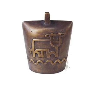 Traditional Cow Bell Choker Vintage Brass Farm House Polished Brass | For Anti-theft Goat Animal Farm Accessories 4.5 Inches | DH121