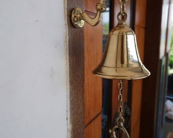Solid Brass Vintage Fine Door Bell, Front Door Bell, Door Hanging Bell Old Fashion Door Knocker| Shop Door Bell [DH095]