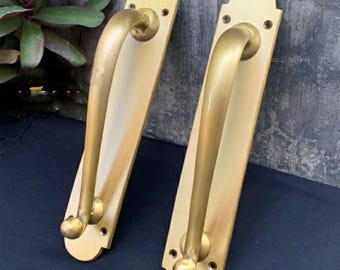 12.20 Inches Pair Of Classic Door Handle Antique, Brass Door Pull, French Door Pull, Front Door Handle, Door Handle Pull [DH0146]