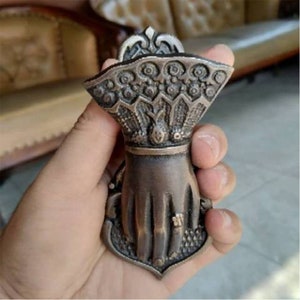Hand Door Knocker Solid Brass 4.72 Inch | Animal Front Door Knocker Cast Solid Brass [DH116]