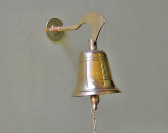 Vintage Doorbell Solid Brass Asterisk Pattern Gold and Black Color , Iron DoorBell, Antique DoorBell