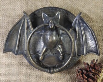 Decorative Door Knockers Gothic Bat Door Knocker - Resin Vintage Front Door Handle With Easy Install Bats For Door