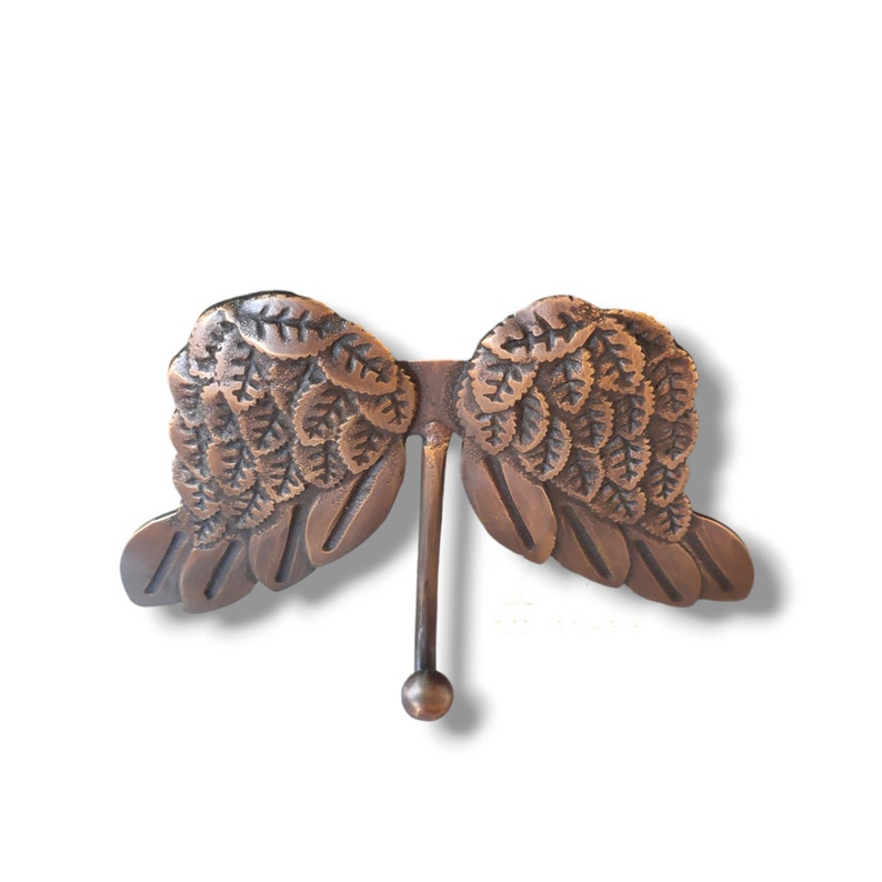 Brass Angel Wings Wall Hook - Antique Gold Coat Rack - Decorative ...
