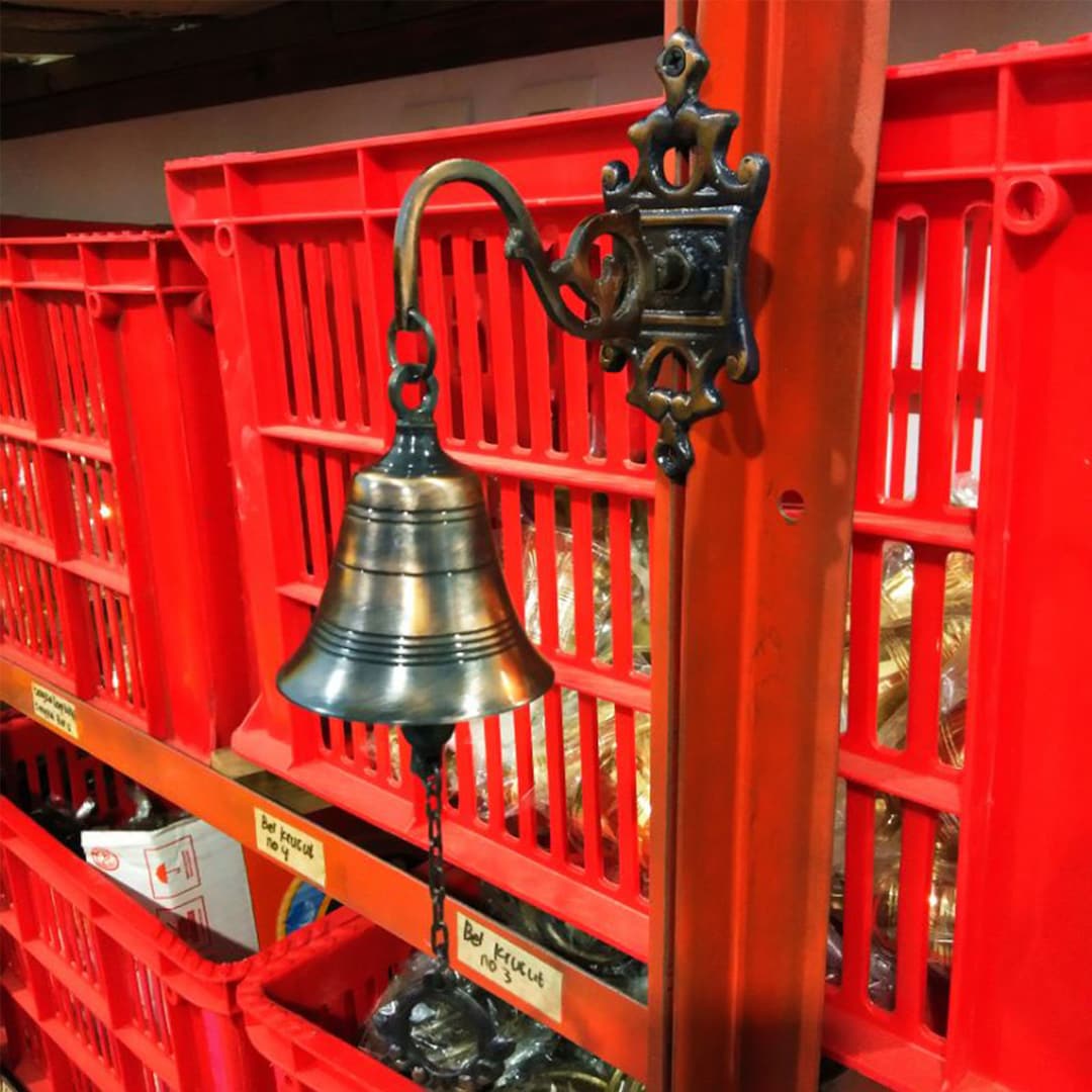 Vintage Messing-Türglocke Im Retro-Design - Dekorative Hängeglocke Für Tür, Garten & Ladeneingang