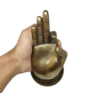 Buddha Hand Pose Pair Door Handle Solid Brass, Vintage Door Knob, Gift For Dad, Home Decor, Luxury Door Handle