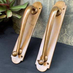 10,23 inch paar klassieke deurklink antiek, messing deurkruk, Franse deurkruk, voordeurkruk, deurkruk [DH076]