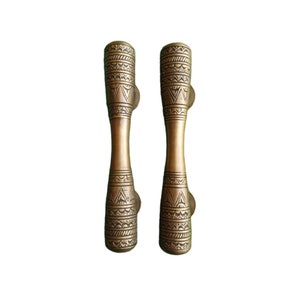 11.81 inches of 2 Pieces Vintage Egypt Carved Solid Brass Door Handle | Brass Door Pull | Ornate Door Handle | Classic Handle [DH065]