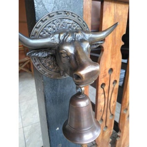 Antique Animal Head Brass DoorBell - [ Ox Head, Bulldog Head, Deer Head, Elephant Head, Rhino Head, Reindeer Head ] Brass Doorbell - DH092
