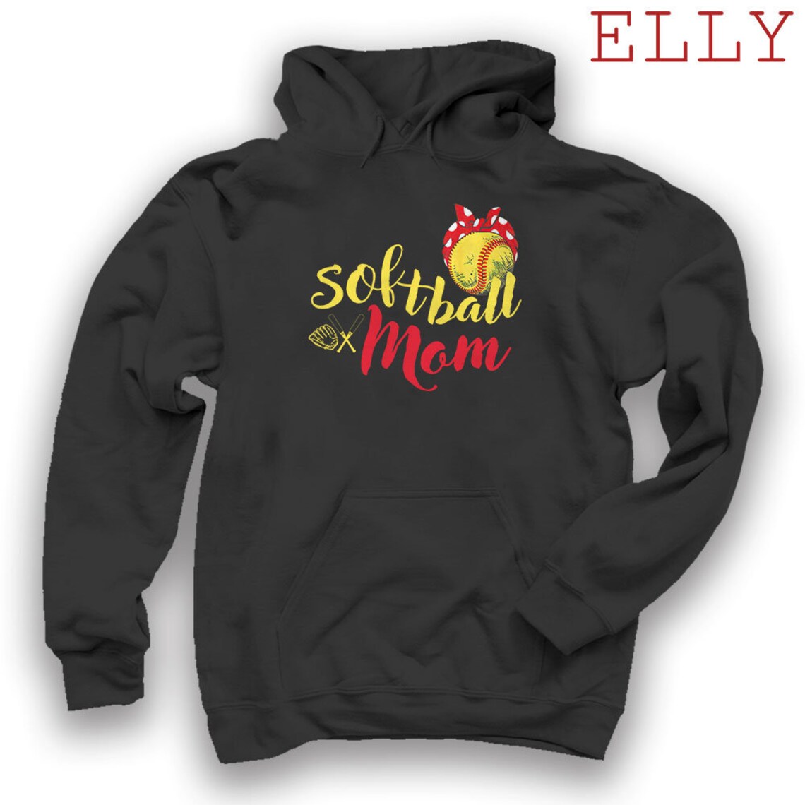 Softball Sudadera con capucha Softball Mom Etsy