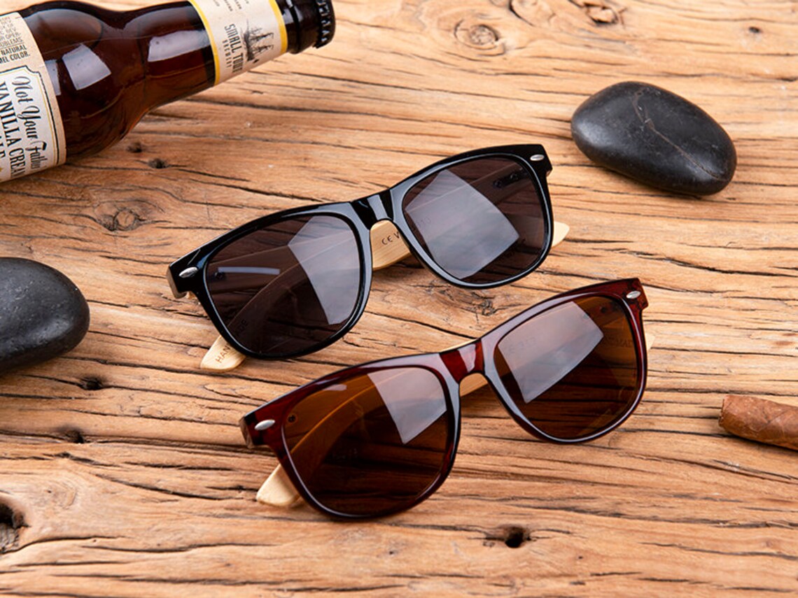 Personalized Sunglasses Groomsmen Gift Custom Wooden Etsy