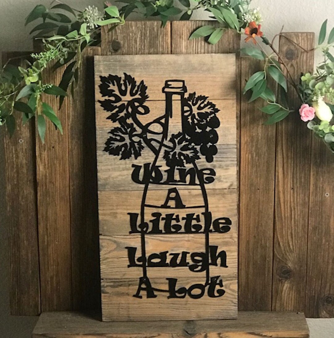 Metal Wine Art Metal Home Décor Wine Wall Hanging Etsy