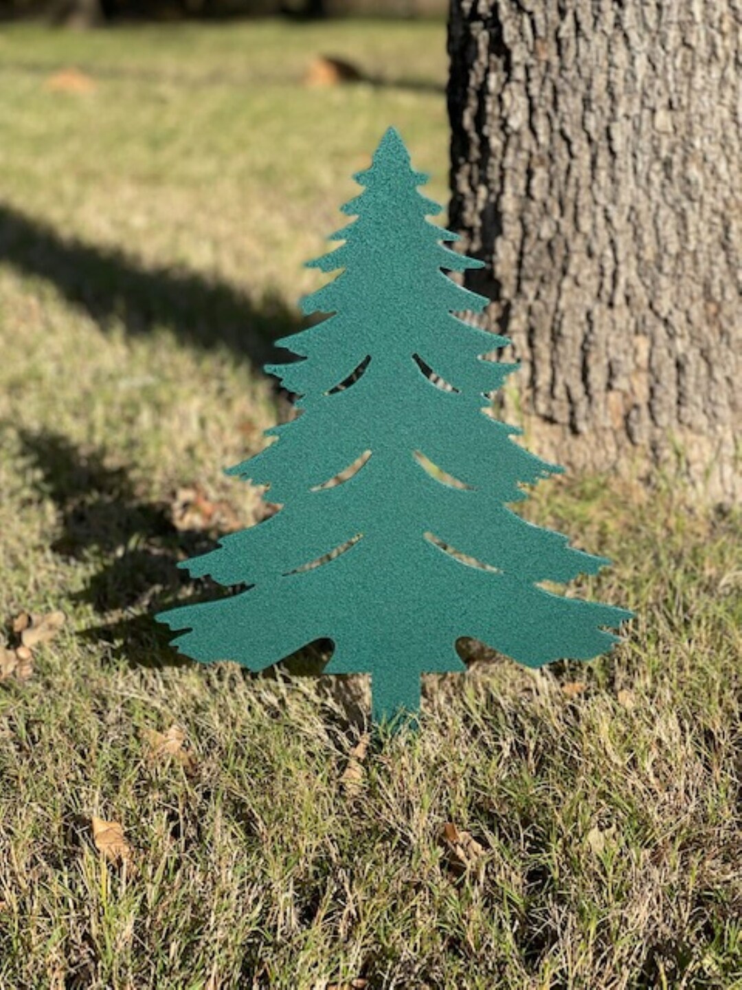 Metal Christmas Tree Yard Stake Etsy
