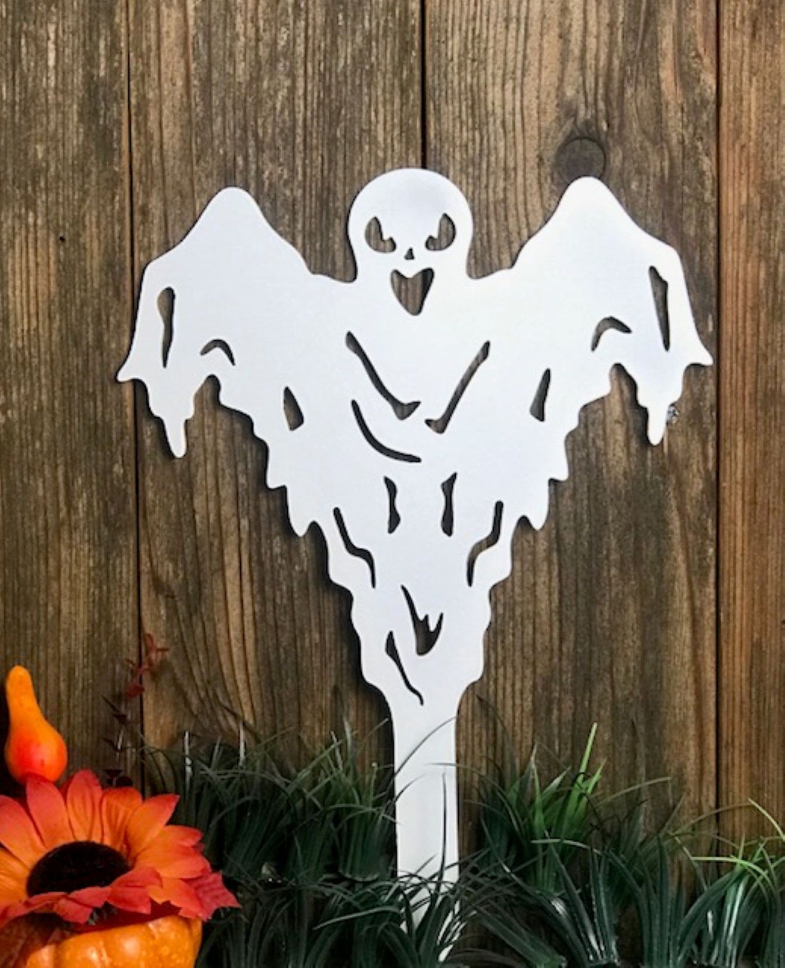 Ghost Yard Stake
 Metal Ghost Yard Stake Metal Halloween Décor Etsy