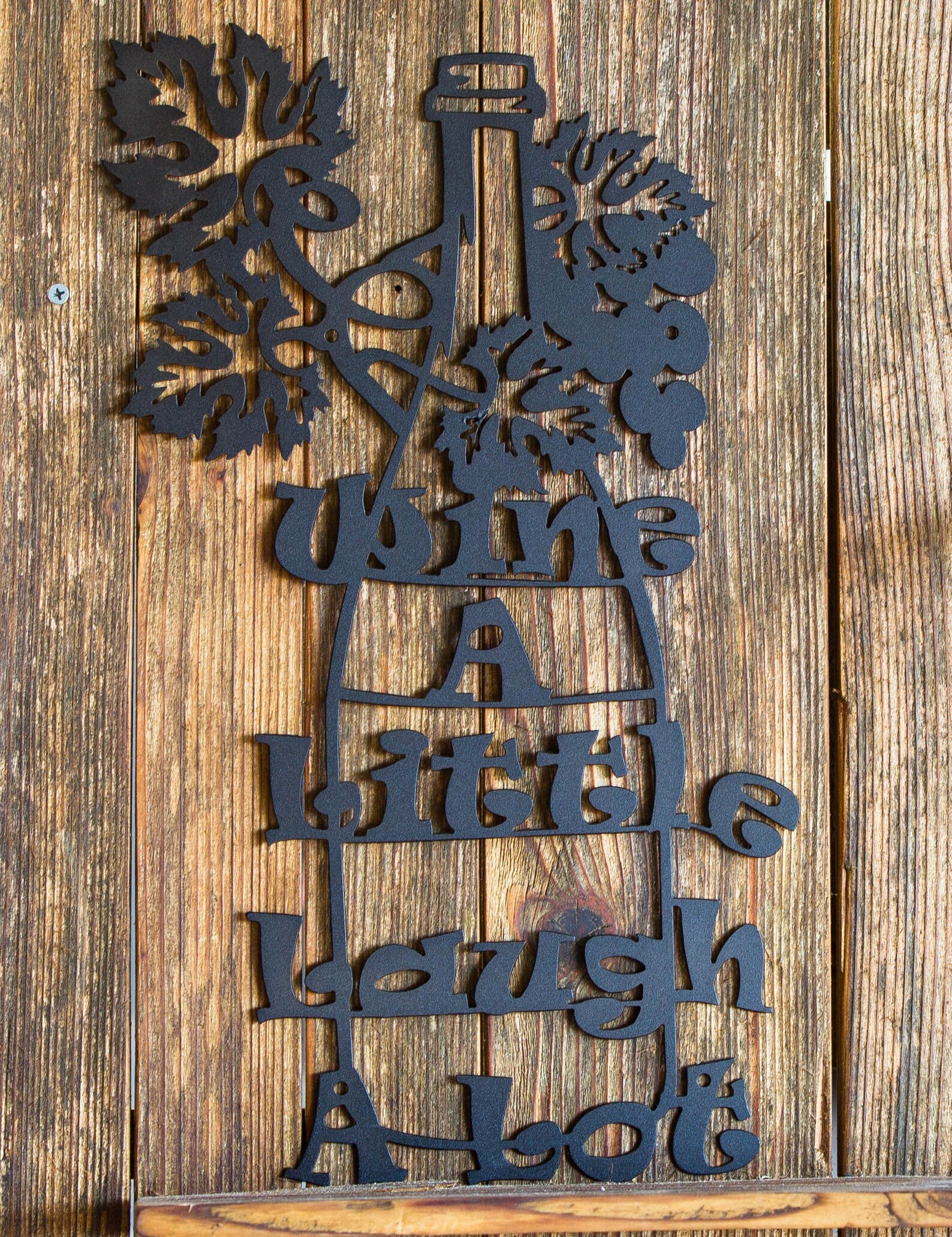 Metal Wine Art Metal Home Décor Wine Wall Hanging Etsy