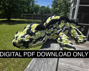 Gilbert the Gator Alligator No Sew Low Sew Amigurumi-haakpatroon Digitale haakpatroon download
