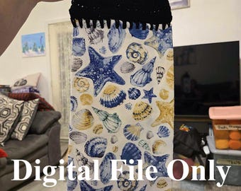 DIGITAL PATTERN ONLY Crocheted towel topper for kitchen and tea towels Tea towel topper Buttoned towel topper