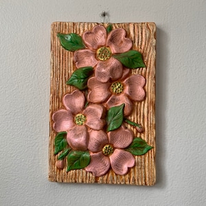 Vintage ceramic handpainted wall plaque